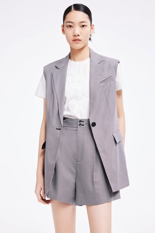 Mouwloos Blazer - Grijs