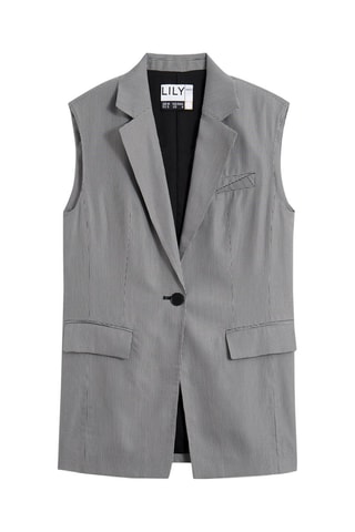 Mouwloos Blazer - Grijs