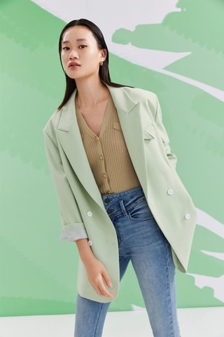 Oversized Jasje - Zeegroen