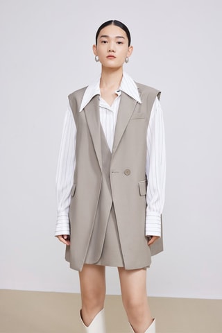 Blazer sans manches - Gris foncé