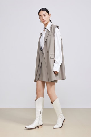 Blazer sans manches - Gris foncé