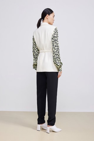 Mouwloos Blazer - Wit