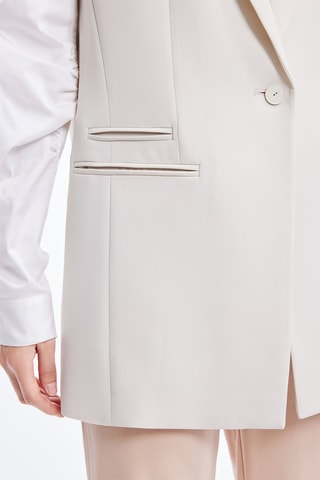 Mouwloos Blazer - Beige