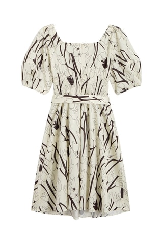 Robe patineuse - Beige et marron