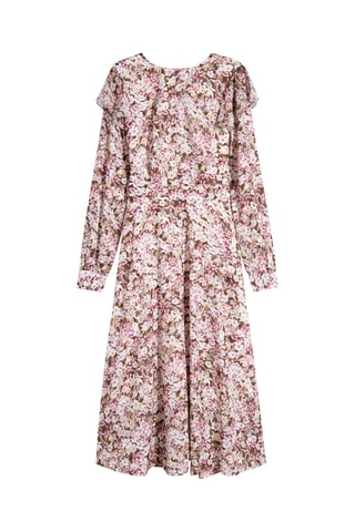 Robe midi - Noir et mauve
