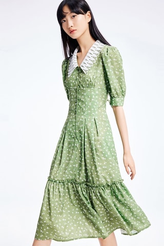 Vestido-camisa - Verde
