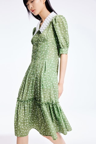 Vestido-camisa - Verde