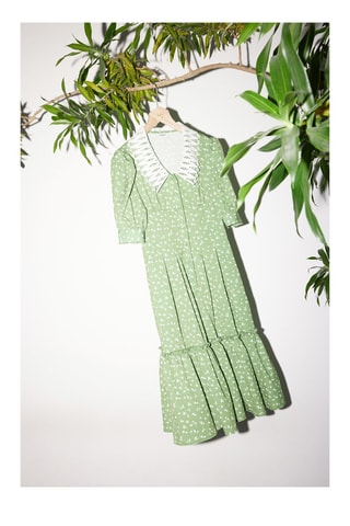 Vestido-camisa - Verde