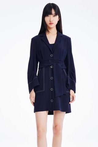 Vestido-camisa - Azul-marinho