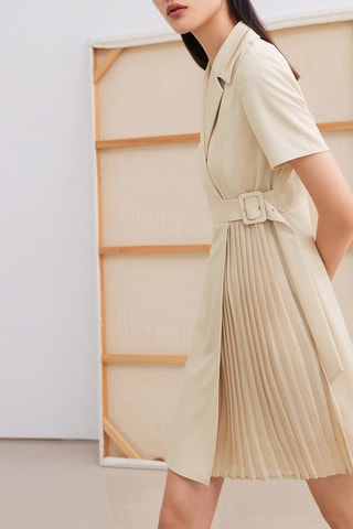 Robe droite - Beige