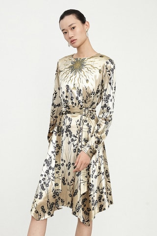 Robe asymétrique Beige