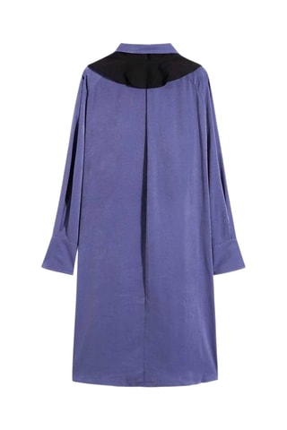 Vestido-camisa Azul-ganga