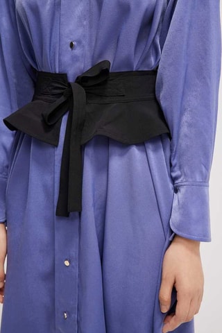 Vestido-camisa Azul-ganga