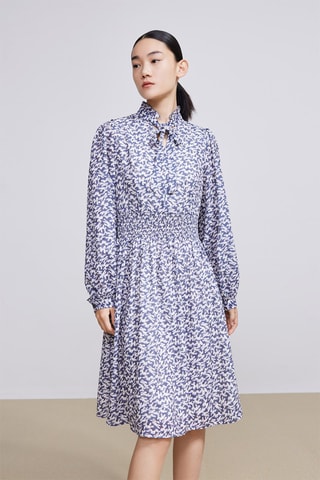 Vestido estilo patinadora - Azul-marinho
