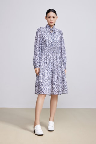 Vestido estilo patinadora - Azul-marinho