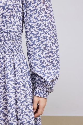 Vestido estilo patinadora - Azul-marinho