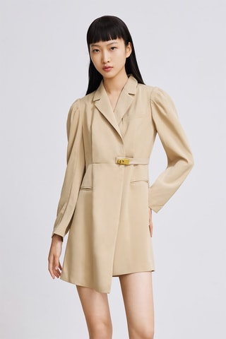 Vestido direito - Bege