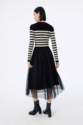 Vestido efeito ilusório Preto