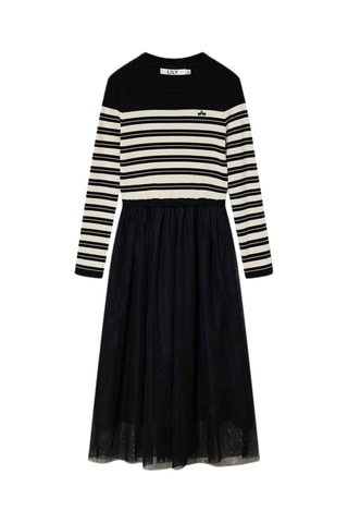 Vestido efeito ilusório Preto