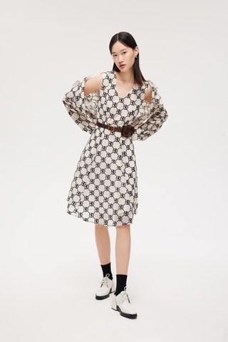 Robe patineuse Blanc et noir