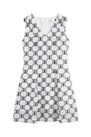 Robe patineuse Blanc et noir