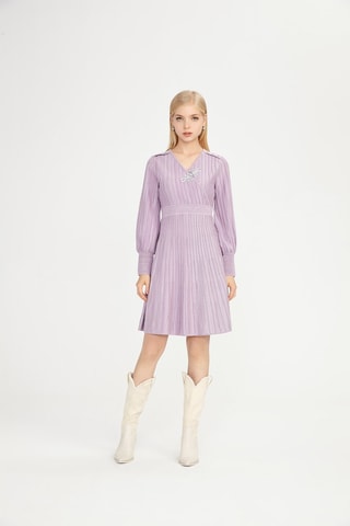 Robe plissée Lilas