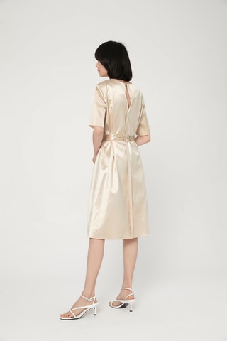 Vestido trapézio Nude