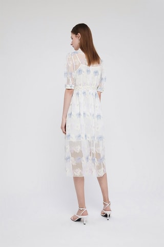 Robe longue Violet pâle et blanc