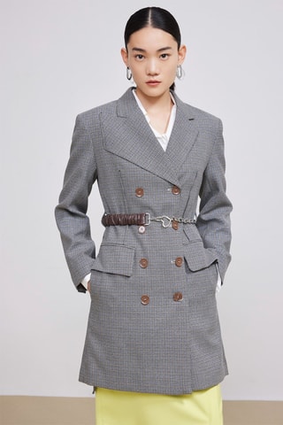 Vestido-camisa - Cinzento
