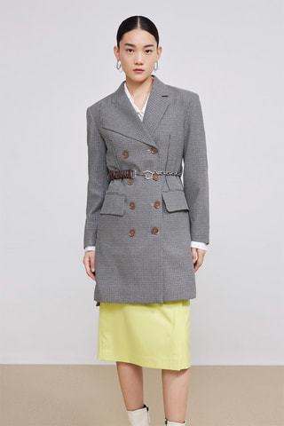 Vestido-camisa - Cinzento
