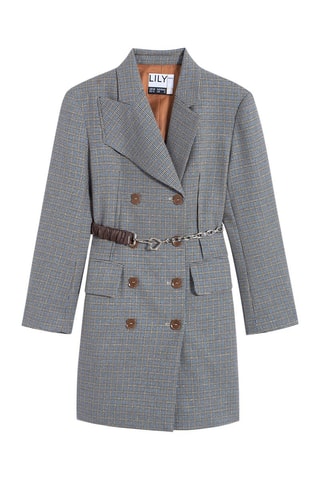 Vestido-camisa - Cinzento