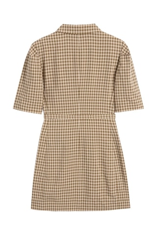 Vestido blazer - Bege e castanho