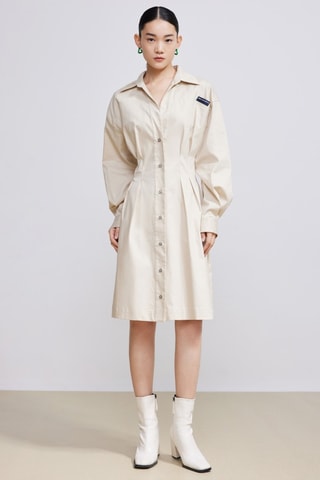Robe chemise - Beige