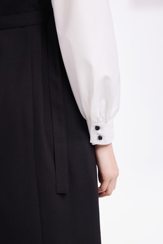 Vestido blazer - Preto e branco