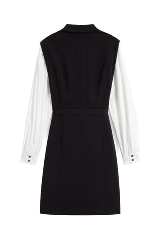 Vestido blazer - Preto e branco