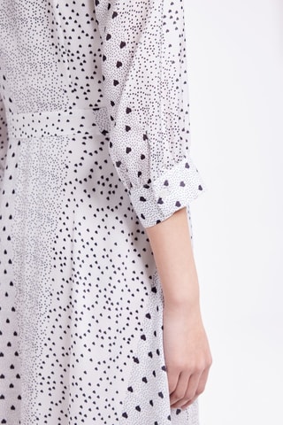 Robe midi - Blanc et noir