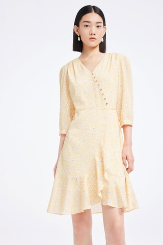 Vestido traçado - Laranja