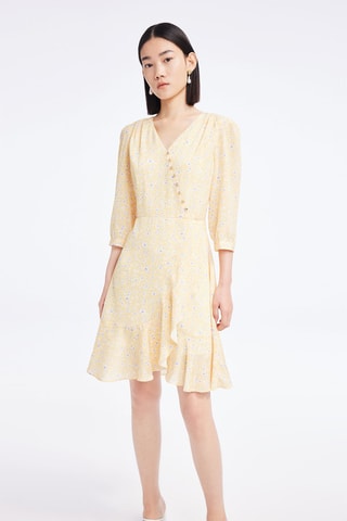 Vestido traçado - Laranja