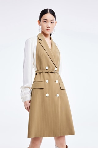 Vestido efeito ilusório - Branco