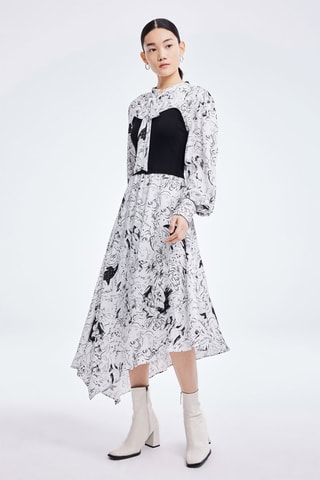 Robe midi - Blanc