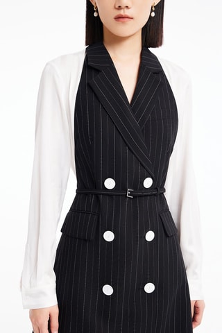 Vestido efeito ilusório - Preto