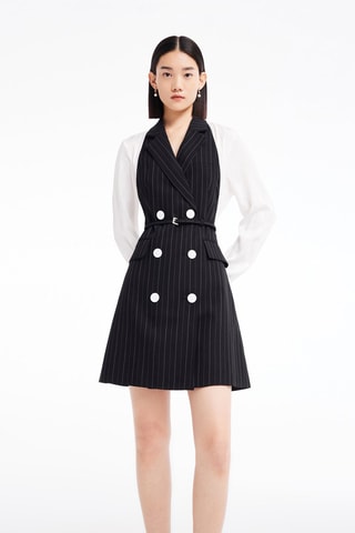 Vestido efeito ilusório - Preto