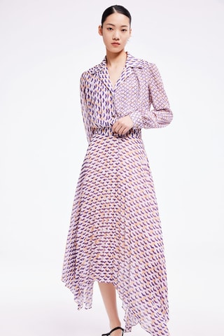 Vestido efeito ilusório - Violeta