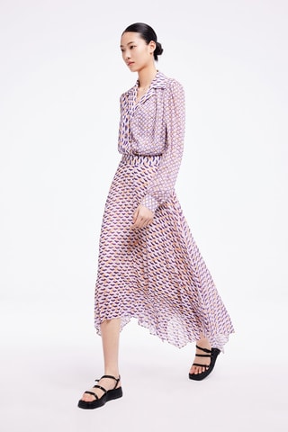 Vestido efeito ilusório - Violeta