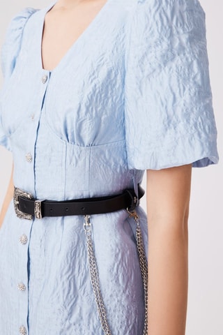 Robe droite - Bleu