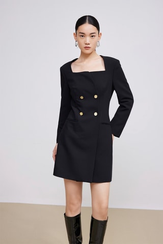 Vestido direito - Preto