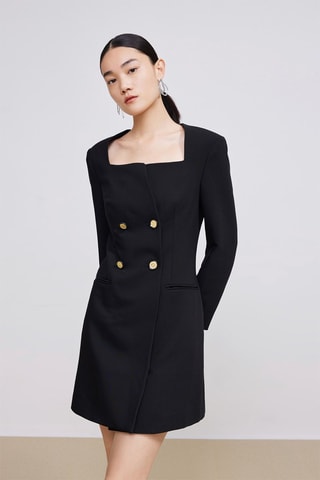 Vestido direito - Preto