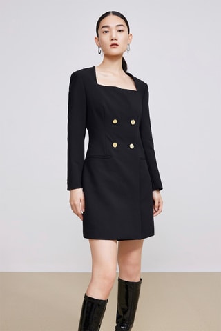 Vestido direito - Preto