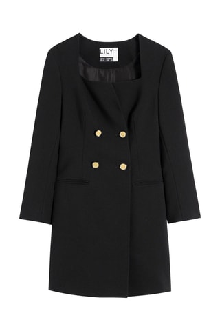 Vestido direito - Preto