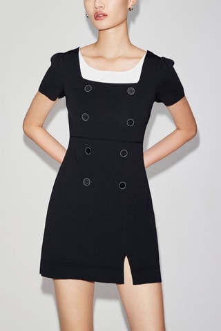 Vestido direito - Preto